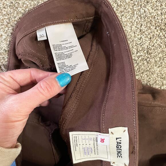 L’Agence Margot coated pants brown Size 30 - Picture 5 of 7